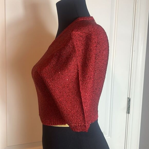 BNWT - MISA DARYA RED SPARKLE TOP - XS - Picture 3 of 5